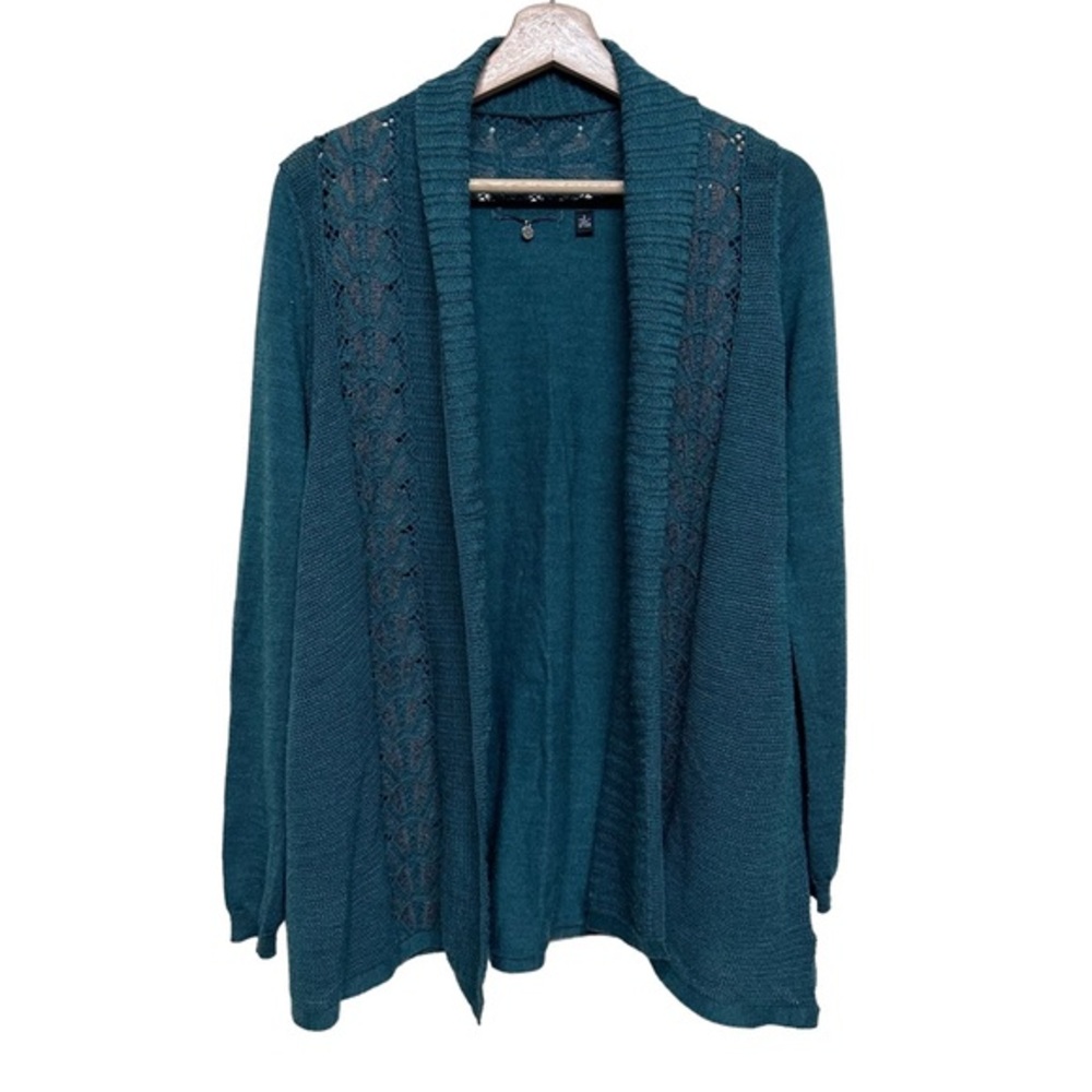 Anthropologie women’s green open front Draped cardigans‎ size S